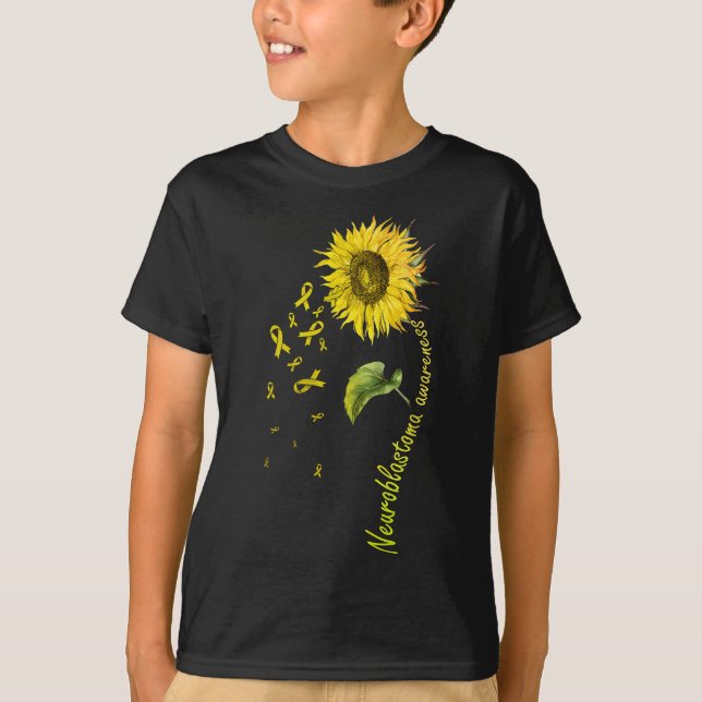 Camiseta Neuroblastoma Conciencia Girasol (Anverso)
