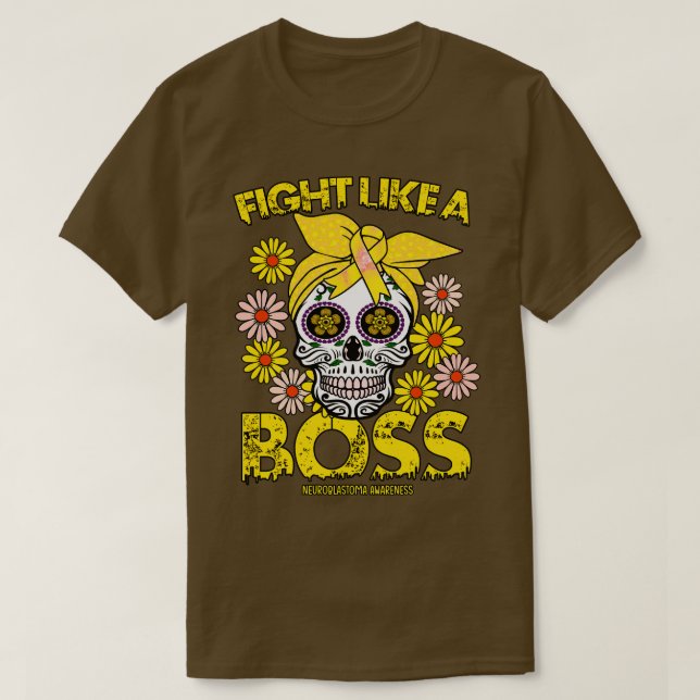 Camiseta Neuroblastoma Lucha de concientización como jefe (Diseño del anverso)