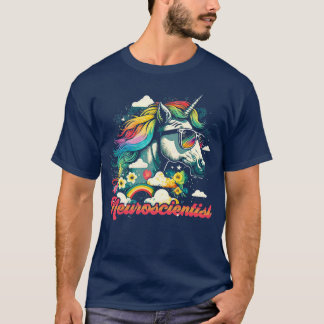 Camiseta Neurocientífico Unicornio arcoiris