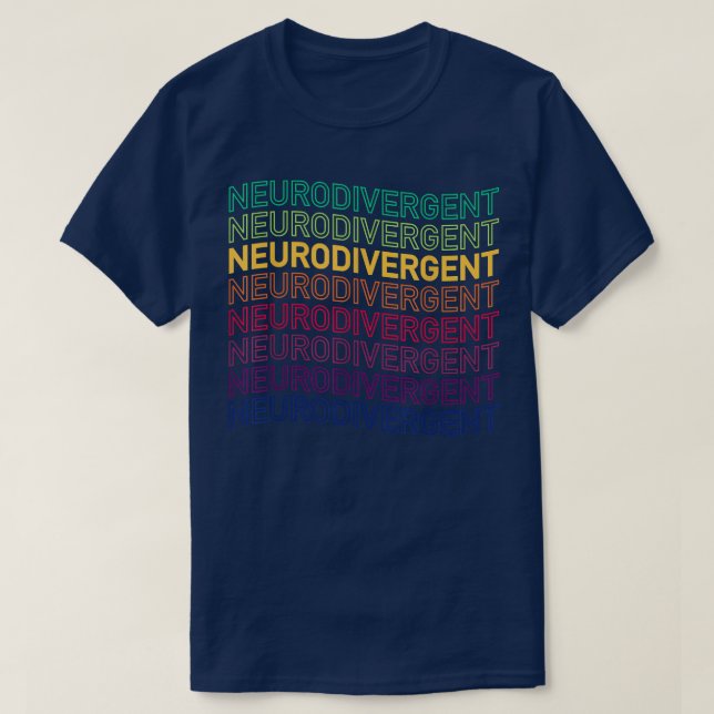 Camiseta Neurodivergent ADHD ASD Aspie Autism  (Diseño del anverso)