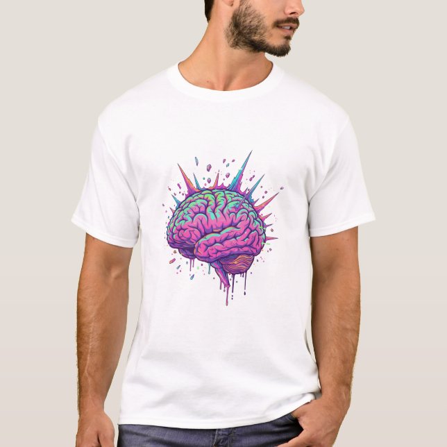 Camiseta Neurodivergent Cyberpunk Mens (Anverso)