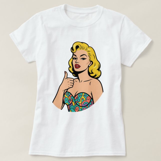 Camiseta Neurodivergent Pop Art - Open Mind Marilyn Style (Diseño del anverso)