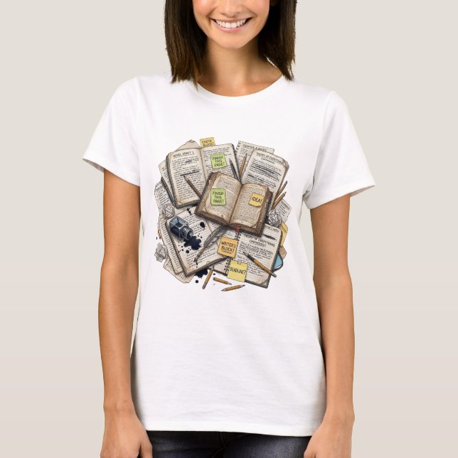 Camiseta Neurodivergent Retro Vintage Book Ink (Anverso)