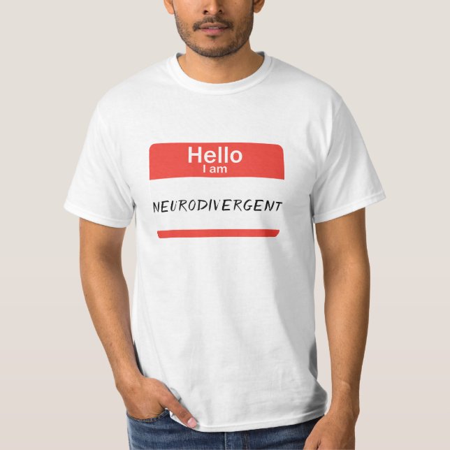 Camiseta Neurodivergente Nametag (Anverso)
