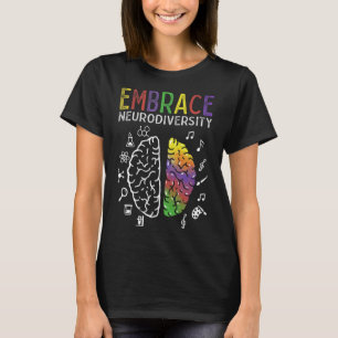 Camiseta Neurodiversidad Adoptar El Autismo Adhd Como Cereb