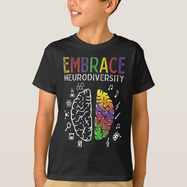 Camiseta Neurodiversidad Adoptar El Autismo Adhd Como Cereb (Anverso)