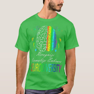 Camiseta Neurodiversidad Autism Spectrum ASHD ADHD Rainbow 