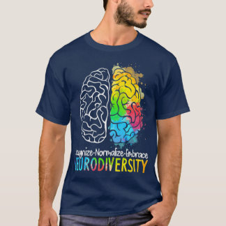 Camiseta Neurodiversidad Autism Spectrum ASHD ADHD Rainbow