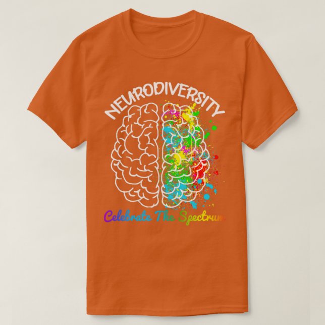 Camiseta Neurodiversidad Autism Spectrum ASHD ADHD Rainbow  (Diseño del anverso)