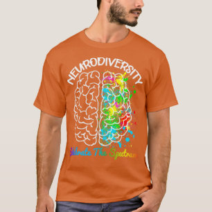 Camiseta Neurodiversidad Autism Spectrum ASHD ADHD Rainbow