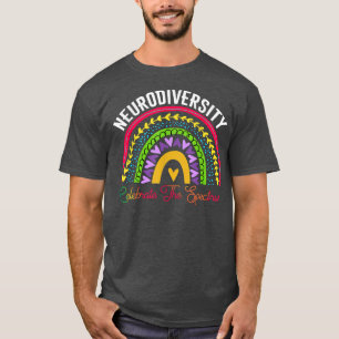 Camiseta Neurodiversidad Autism Spectrum ASHD ADHD Rainbow 