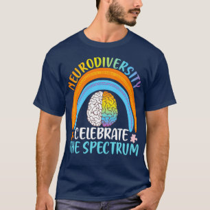 Camiseta Neurodiversidad Autism Spectrum ASHD ADHD Rainbow
