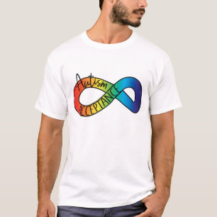 Camiseta Neurodiversidad Autismo Aceptación Botón Arcoiris