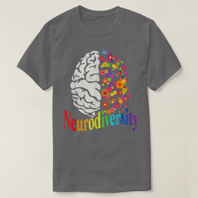 Camiseta Neurodiversidad Autismo Arcoiris Espectro ASHD (Diseño del anverso)