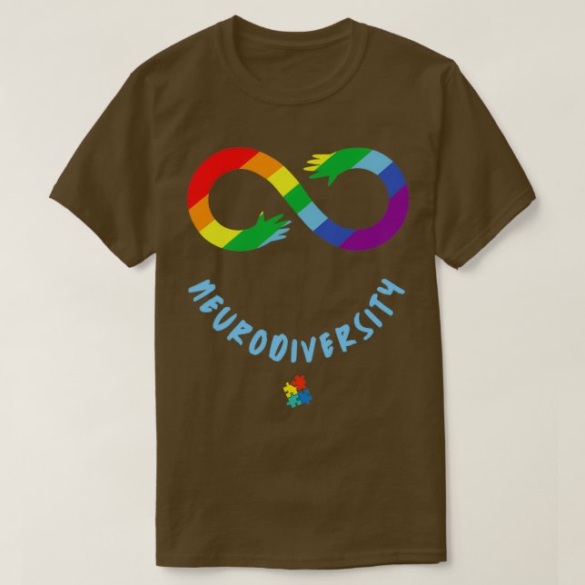Camiseta Neurodiversidad Autismo Awareness Puzzle ASD Love  (Diseño del anverso)