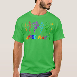 Camiseta Neurodiversidad Autismo Conciencia TDAH Flor arcoi