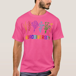 Camiseta Neurodiversidad Autismo Conciencia TDAH Flor arcoi