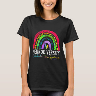 Camiseta Neurodiversidad Autismo Espectro Asd Adhd Rainbow