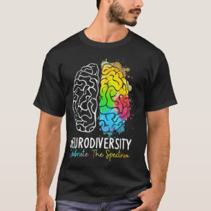 Camiseta Neurodiversidad Autismo Espectro ASH ADHD Arcoiris