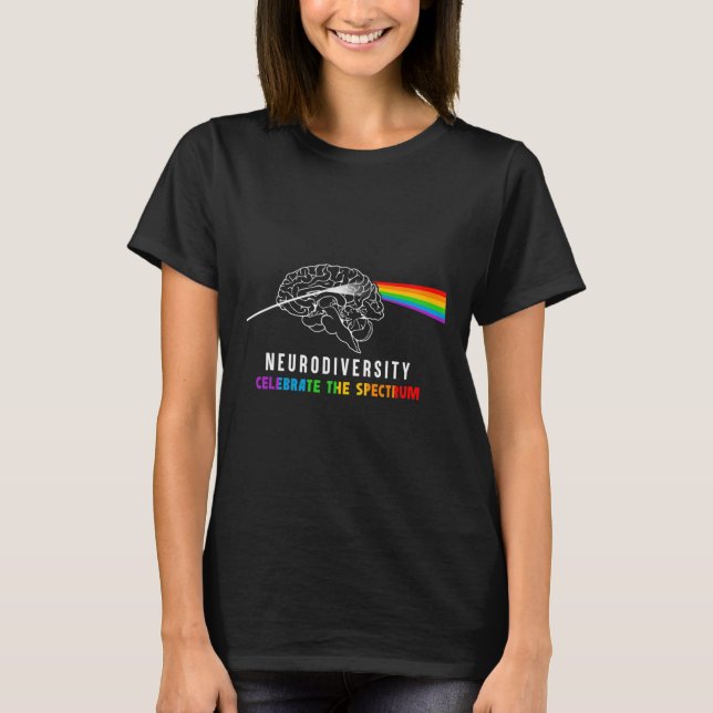 Camiseta Neurodiversidad Autismo Espectro Cerebro Asd Adhd  (Anverso)