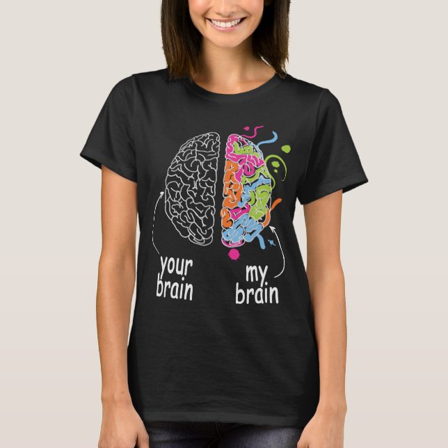 Camiseta Neurodiversidad Brain Dislexia Autismo (Anverso)