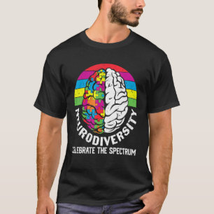 Camiseta Neurodiversidad celebra el espectro cerebro del au