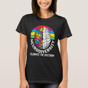 Camiseta Neurodiversidad celebra el espectro cerebro del au