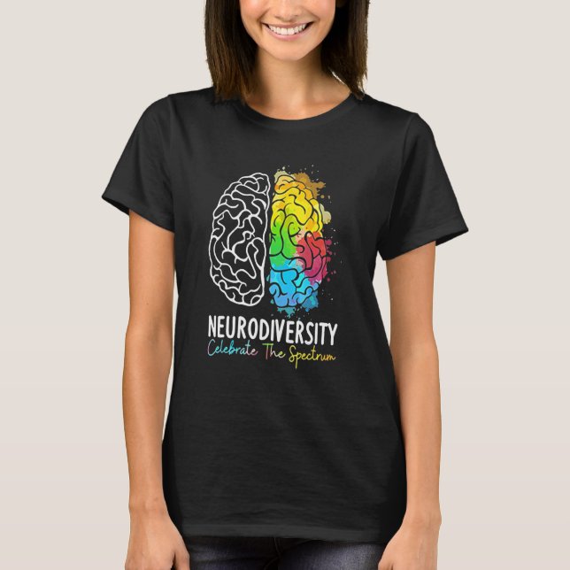 Camiseta Neurodiversidad Celebra El Espectro De Autismo Con (Anverso)