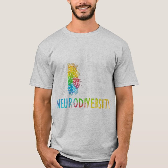 Camiseta Neurodiversidad, Celebrar el espectro. El cerebro  (Anverso)