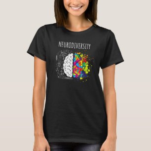 Camiseta Neurodiversidad Cerebro izquierdo derecho