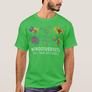 Camiseta Neurodiversidad Cerebro que todos pensamos diferen