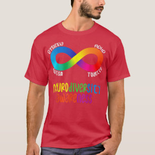 Camiseta Neurodiversidad Conciencia TDAH Autismo Dislexia T