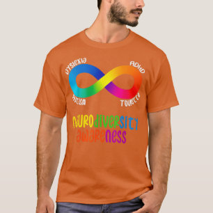 Camiseta Neurodiversidad Conciencia TDAH Autismo Dislexia T