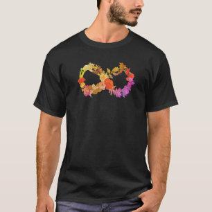 Camiseta Neurodiversidad floral Símbolo de infinito autismo