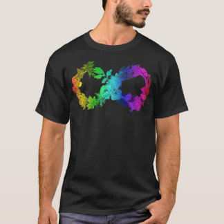 Camiseta Neurodiversidad floral Símbolo de infinito autismo