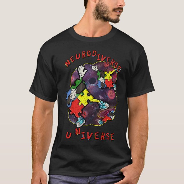 Camiseta Neurodiversidad Neurodiversa Universo Neurodiversi (Anverso)