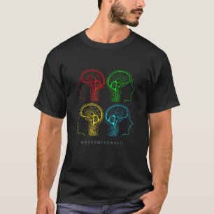 Camiseta Neurodiversidad Para El TDAH Y El Autismo Gráfico 