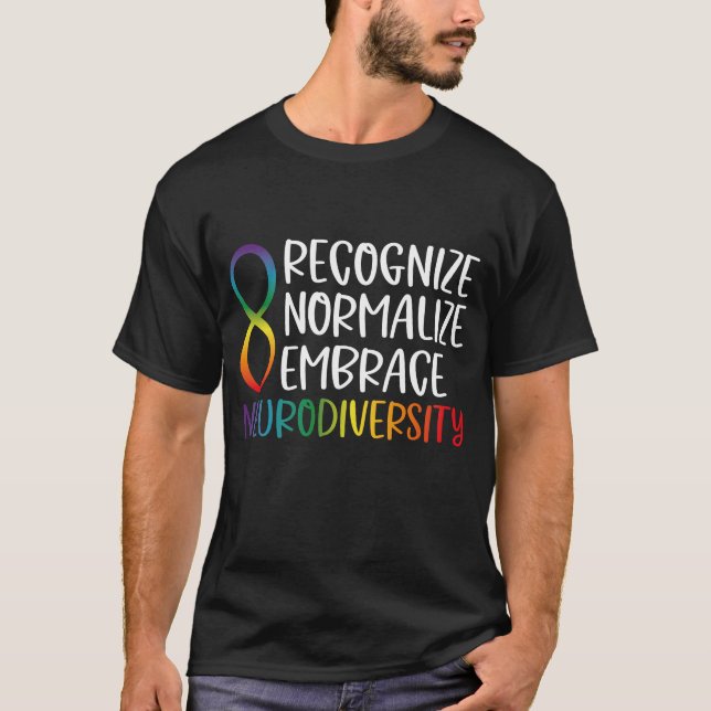 Camiseta Neurodiversidad Rainbow Infinity (Anverso)
