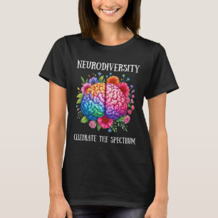 Camiseta Neurodiversidad Sensibilización sobre Adhd Cerebro