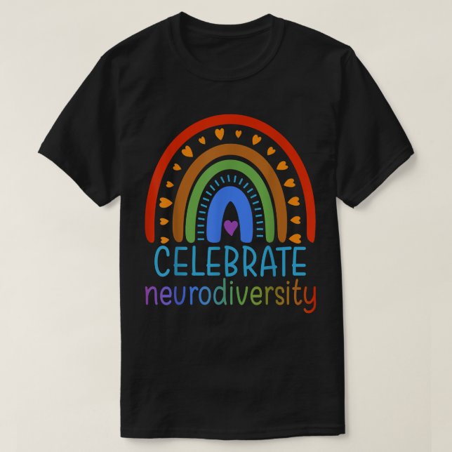 Camiseta Neurodiversidad Sensibilización sobre el autismo e (Diseño del anverso)
