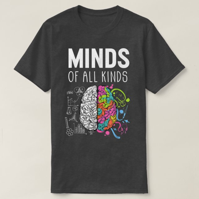 Camiseta Neurodiversidad Sensibilización sobre el autismo e (Diseño del anverso)