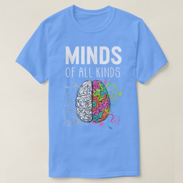 Camiseta Neurodiversidad Sensibilización sobre el autismo e (Diseño del anverso)