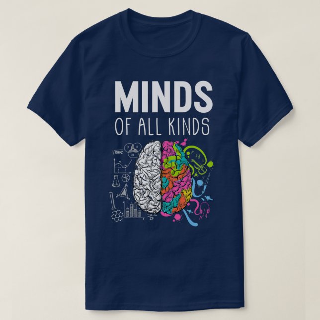 Camiseta Neurodiversidad Sensibilización sobre el autismo e (Diseño del anverso)