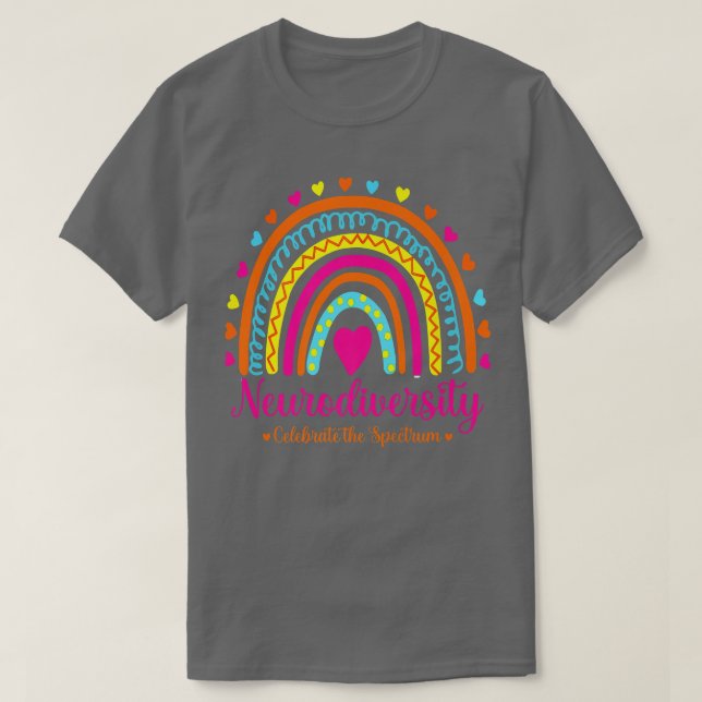 Camiseta Neurodiversity Autism Awareness ADHD Rainbow Autis (Diseño del anverso)