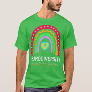Camiseta neurodiversity autism spectrum asd adhd rainbow bo