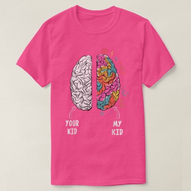 Camiseta Neurodiversity Brain for Dyslexia ADHD Autism ASD  (Diseño del anverso)