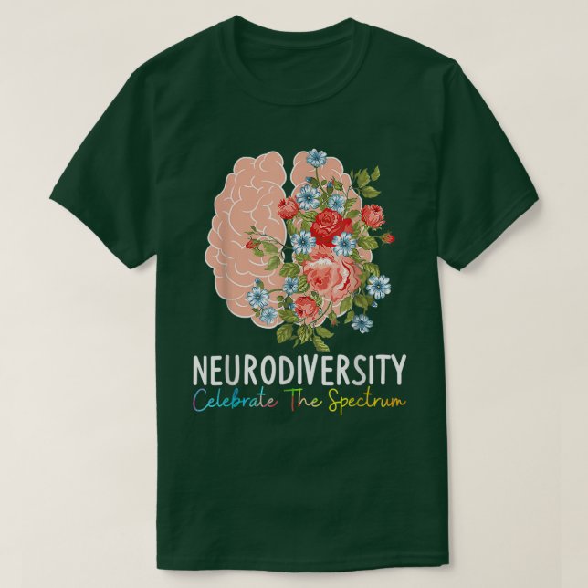 Camiseta Neurodiversity Celebrate The Spectrum ADHD Brain A (Diseño del anverso)