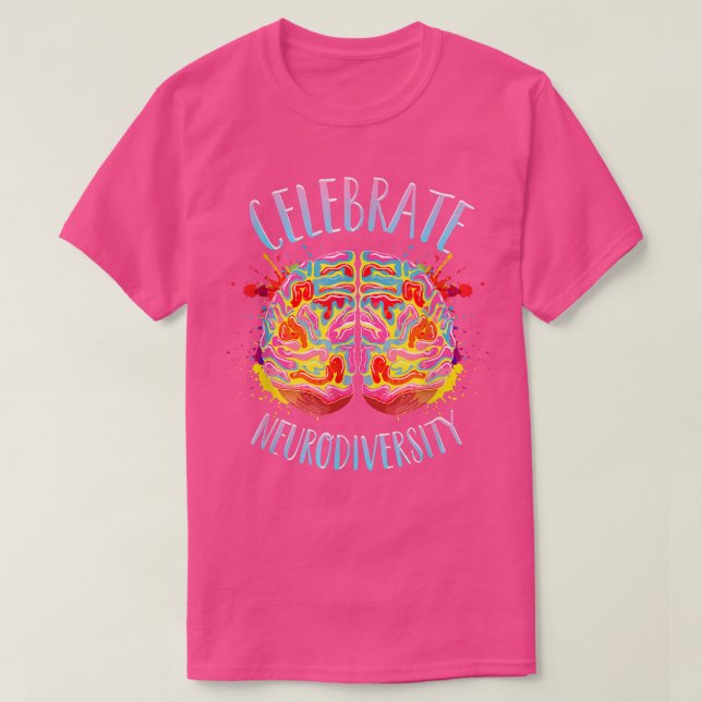 Camiseta Neurodiversity Celebrate The Spectrum ADHD Brain A (Diseño del anverso)