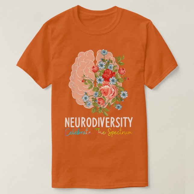 Camiseta Neurodiversity Celebrate The Spectrum ADHD Brain A (Diseño del anverso)