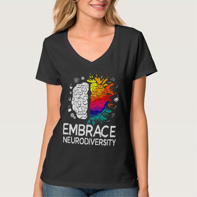 Camiseta Neurodiversity Embrace Adhd Autism Asd (Anverso)